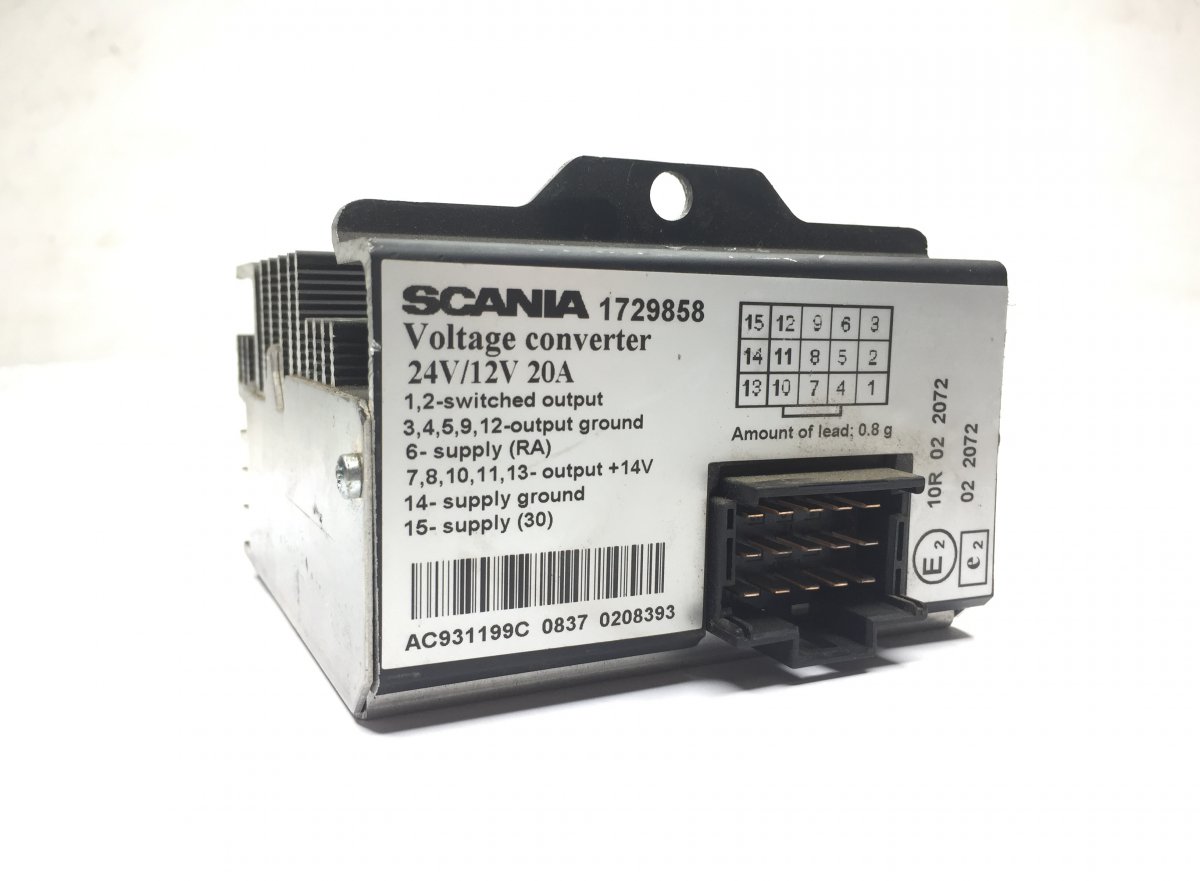 1729858 Voltage converter 24V/12V 20A SCANIA P, G, R, T-SeriesImage