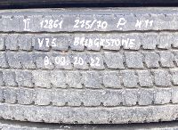 275/70R22.5 Tyre with rim;  1pcs