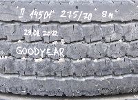 275/70R22.5 Tyre with rim;  1pcs