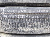 275/70R22.5 Tyre with rim;  1pcs